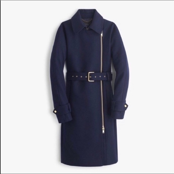 NWT. JCREW WOOL ZIPPER COAT